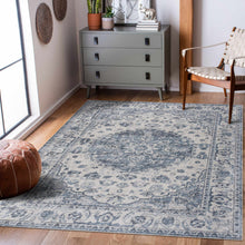 Load image into Gallery viewer, Blue Hiti Washable area rug - Clearance
