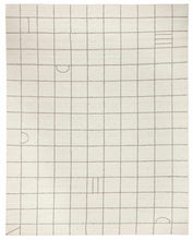 Cargar imagen en el visor de la galería, Tieve Black &amp; White Grid Wool Rug
