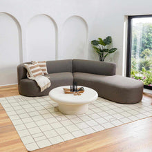 Cargar imagen en el visor de la galería, Tieve Black &amp; White Grid Wool Rug
