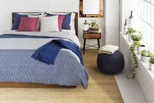 Load image into Gallery viewer, Gail Navy Jute Knitted Pouf
