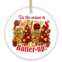 Carregar imagem no visualizador da galeria, Tis the Season to Batter-Up! Softball Christmas Ornament
