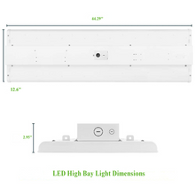 Carregar imagem no visualizador da galeria, 4FT LED Linear High Bay Selectable Wattage and CCT (230W/260W/300W - 4000K/5000K), 45,000 Lumens - Ideal for Warehouse Lighting
