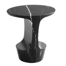 Load image into Gallery viewer, Toros Black Solid Marble End/Side Table Special Design Polished (W)13&quot; (L)17&quot; (H)17&quot;
