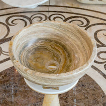 Load image into Gallery viewer, Traonyx Natural Stone Above Vanity Bathroom Sink Honed (D)16&quot; (H)6&quot;

