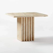 Load image into Gallery viewer, Troia Light Solid Travertine Coffee Table Special Design Honed (W)13&quot; (L)21&quot; (H)16&quot;
