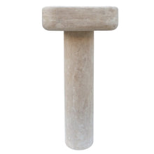Load image into Gallery viewer, Troia Light Travertine Pedestal Stand-alone Sink Honed and Filled (W)15&quot; (L)16&quot; (H)33.5&quot;
