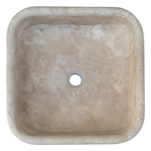 Load image into Gallery viewer, Troia Light Travertine Pedestal Stand-alone Sink Honed and Filled (W)15&quot; (L)16&quot; (H)33.5&quot;
