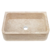 Load image into Gallery viewer, Troia Light Travertine Rectangular Farmhouse Kitchen Sink (W)18&quot; (L)27.5&quot; (H)7&quot;
