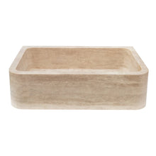 Load image into Gallery viewer, Troia Light Travertine Rectangular Farmhouse Kitchen Sink (W)18&quot; (L)27.5&quot; (H)7&quot;
