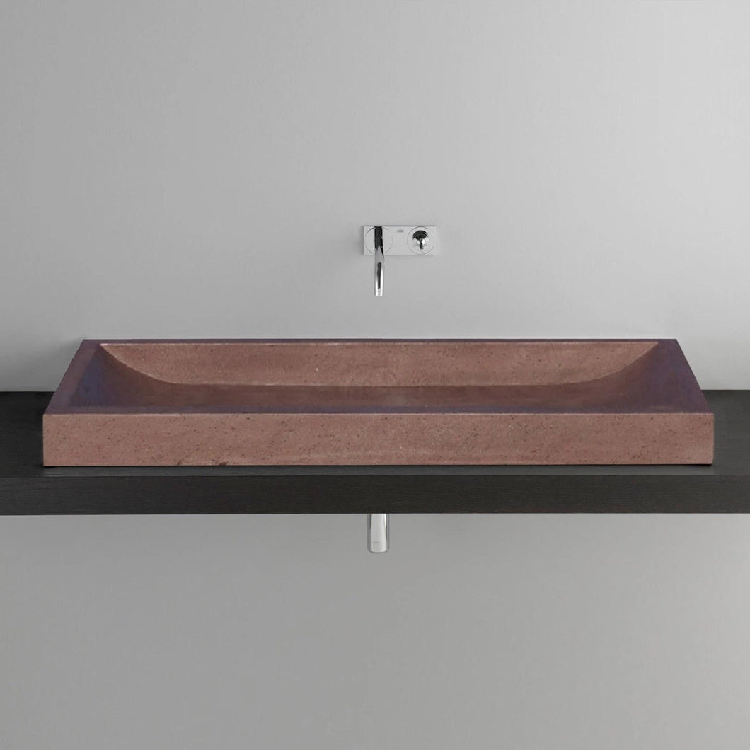 Noce Travertine Rectangular Above Vanity Bathroom Sink Honed (W)16