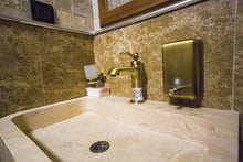 Load image into Gallery viewer, Troia Light Travertine Pedestal Stand-alone Sink Honed and Filled (W)19&quot; (L)26&quot; (H)33.5&quot;
