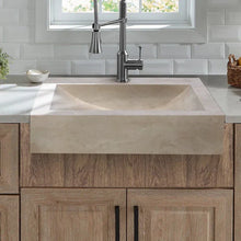 Load image into Gallery viewer, Troia Light Travertine Rectangular Kitchen Sink Honed (W)18&quot; (L)21.4&quot; (H)4&quot;
