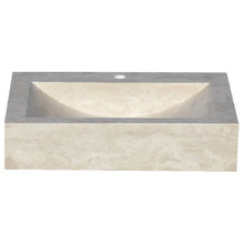 Load image into Gallery viewer, Troia Light Travertine Rectangular Kitchen Sink Honed (W)18&quot; (L)21.4&quot; (H)4&quot;
