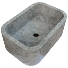 Load image into Gallery viewer, Tundra Gray Marble Rectangular Wall-mount Bathroom Sink (W)12&quot; (L)18&quot; (H)7&quot;
