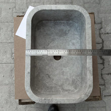 Load image into Gallery viewer, Tundra Gray Marble Rectangular Wall-mount Bathroom Sink (W)12&quot; (L)18&quot; (H)7&quot;
