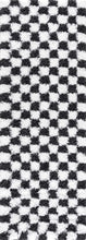 Carregar imagem no visualizador da galeria, Atira Black &amp; White Checkered Area Rug
