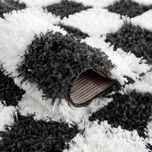 Carregar imagem no visualizador da galeria, Atira Black &amp; White Checkered Area Rug
