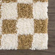 Carregar imagem no visualizador da galeria, Atira Mustard Checkered Area Rug
