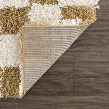 Carregar imagem no visualizador da galeria, Atira Mustard Checkered Area Rug

