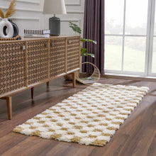 Carregar imagem no visualizador da galeria, Atira Mustard Checkered Area Rug
