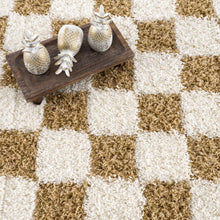 Carregar imagem no visualizador da galeria, Atira Mustard Checkered Area Rug
