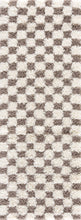 Carregar imagem no visualizador da galeria, Atira Brown Checkered Area Rug
