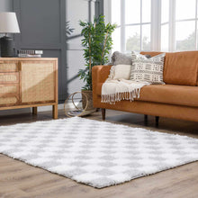 Carregar imagem no visualizador da galeria, Atira Gray Checkered Area Rug
