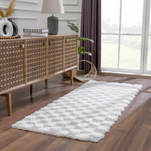 Carregar imagem no visualizador da galeria, Atira Gray Checkered Area Rug
