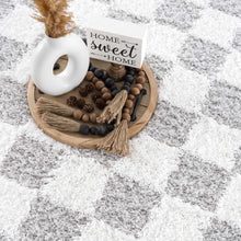 Carregar imagem no visualizador da galeria, Atira Gray Checkered Area Rug
