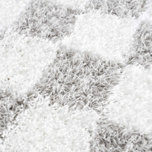 Carregar imagem no visualizador da galeria, Atira Gray Checkered Area Rug
