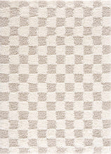 Carregar imagem no visualizador da galeria, Atira Light Brown Checkered Area Rug
