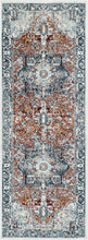 Load image into Gallery viewer, Cabacungan Blue &amp; Rust Washable Area Rug - Clearance
