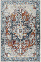 Load image into Gallery viewer, Cabacungan Blue &amp; Rust Washable Area Rug - Clearance
