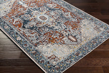 Load image into Gallery viewer, Cabacungan Blue &amp; Rust Washable Area Rug - Clearance
