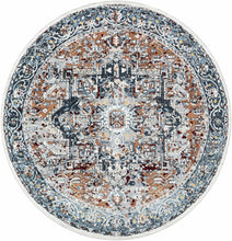 Load image into Gallery viewer, Cabacungan Blue &amp; Rust Washable Area Rug - Clearance
