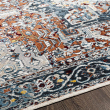Load image into Gallery viewer, Cabacungan Blue &amp; Rust Washable Area Rug - Clearance
