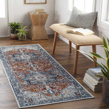 Load image into Gallery viewer, Cabacungan Blue &amp; Rust Washable Area Rug - Clearance
