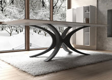 Load image into Gallery viewer, Unique Shape Metal Table Base/Legs Matte Black
