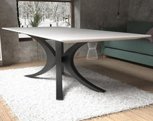 Load image into Gallery viewer, Unique Shape Metal Table Base/Legs Matte Black
