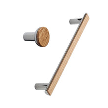 Cargar imagen en el visor de la galería, Chrome and Wood &quot;Bis&quot; Cabinet Knob and Drawer Handle
