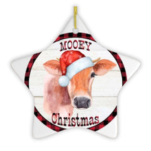 Carregar imagem no visualizador da galeria, Mooey Christmas Cattle Star Cow Ornament
