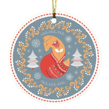 Carregar imagem no visualizador da galeria, Ethnic Fox Scandinavian Folk Style Christmas Ornament
