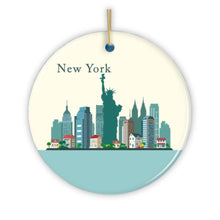 Carregar imagem no visualizador da galeria, New York City Ornament, Minimalist NYC Christmas Decoration
