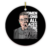 Carregar imagem no visualizador da galeria, Ruth Bader Ginsberg RGB Women's Rights Quote Ornament
