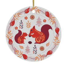 Cargar imagen en el visor de la galería, Folk Squirrel Ornament, Ethnic Nature in Fall Christmas Decoration
