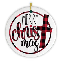 Carregar imagem no visualizador da galeria, Merry Christ - Mas Plaid Jesus Ornament
