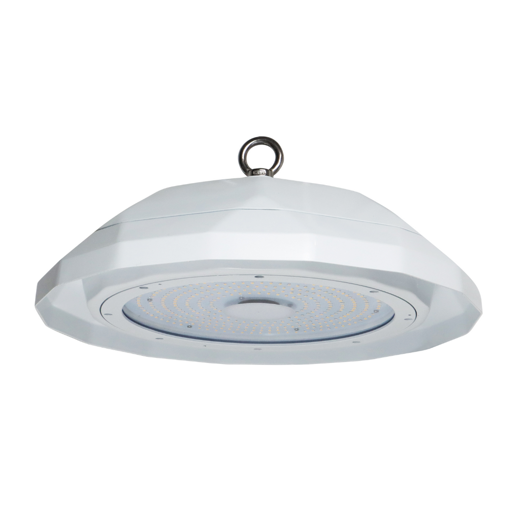 150W LED UFO High Bay Light - Perfect for Food Service & Labs - 5000K, 150lm/w, 0-10V Dimmable, DLC 5.1 & NSF Certified