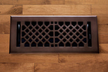 Cargar imagen en el visor de la galería, Cast Brass Vintage Industrial Vent Cover - Oil Rubbed Bronze
