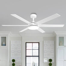 Carregar imagem no visualizador da galeria, 60&quot; Volga DC Motor 6 Blades Modern Downrod Mount Ceiling Fan with Remote Control
