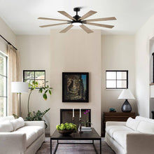 Carregar imagem no visualizador da galeria, 72 Inch Elbe Modern Downrod Mount Ceiling Fan with Light and Remote Control
